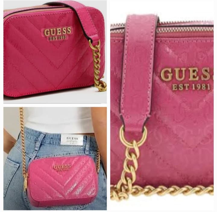 Guess Jania Quilted Camera Crossbody