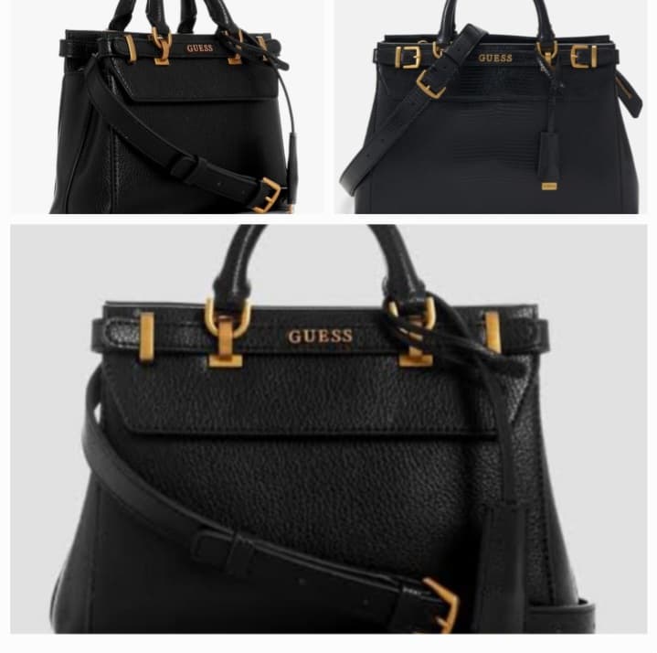 Guess Sestri Mini Satchel en color negro.