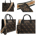 bolso de hombro Guess modelo HWSG89 63060 en color marrón. 
